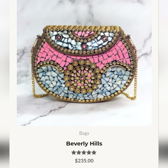 NWT Ramla handmade tile bag purse, Beverly Hills, $235 Metal bags multicolored - Picture 1 of 12